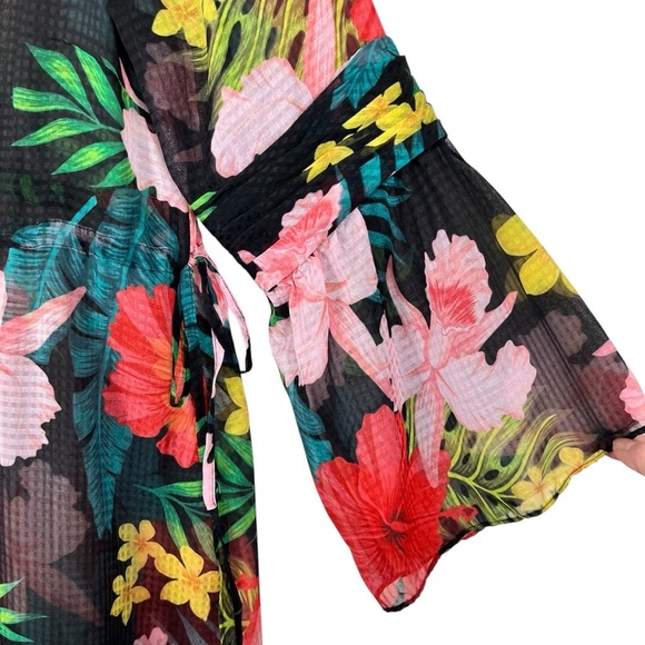 Soft Surroundings Floral Sheer Swimsuit Cover Up – Tropical Print – Size M - Picture 5 of 10
